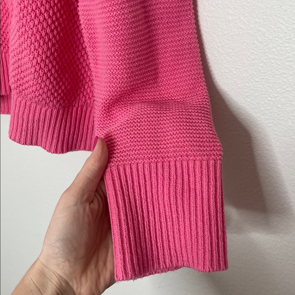 Loft Pointelle Raglan Stitch Knit Sweater - Picture 4 of 10